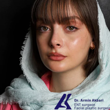 نمونه کار دکتر آرمین اکبری بهترین جراح بینی سعادت آباد