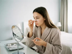 آموزش تصویری چسب زدن به دماغ در خانه