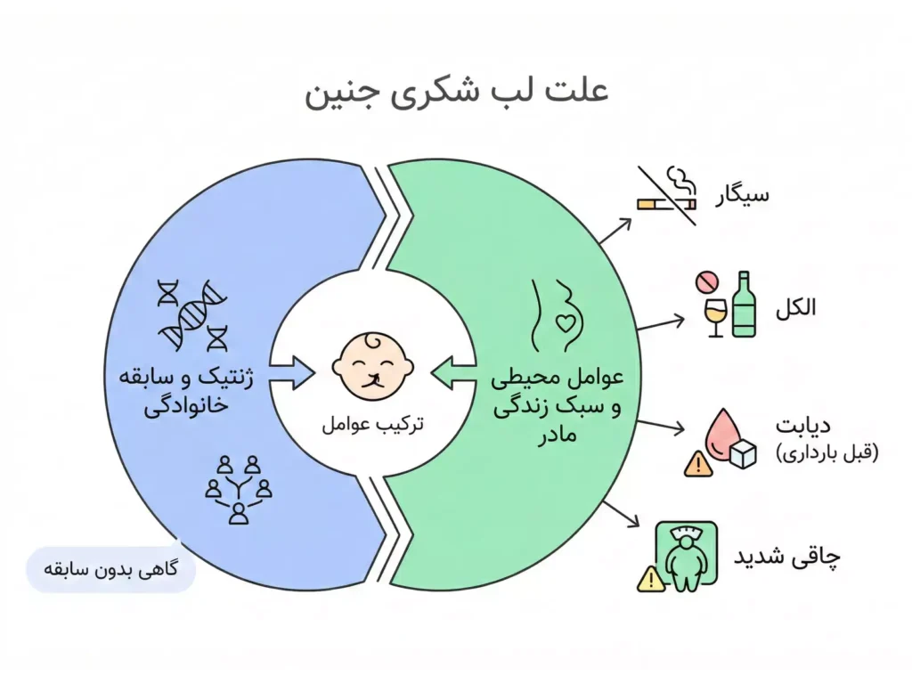 اصلیترین علت لب شکری شدن جنین